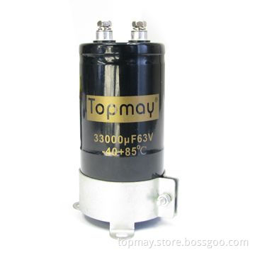 Electrolytic Capacitor with 10,000uF Aluminum Screw Terminal, Suitable for Switching Power Supply
